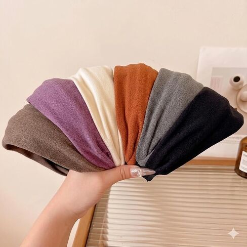 Headbands for Women Non Slip Trendy Headbands for Women’s Hair 2.7" Wide Cute Headband for Girls, Fall Head Bands Elastic Hair Bands for Womens Fashion Accessories for Women in Saudi Arabia