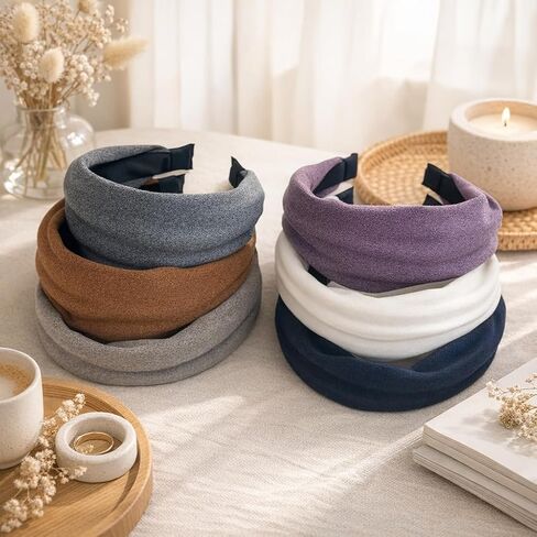 Headbands for Women Non Slip Trendy Headbands for Women’s Hair 2.7" Wide Cute Headband for Girls, Fall Head Bands Elastic Hair Bands for Womens Fashion Accessories for Women in Saudi Arabia