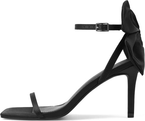 Mattiventon Women's Bow Heels Slingback Stiletto High Heeled Sandals with One Strap Open Toe Wedding Bridal Shoes for Summer Dress in Saudi Arabia