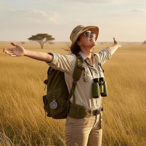 Xerteam Women's Safari Costume Set 5 Pcs Safari Cosplay Costume Adult Zoo Keeper Outfit for Halloween Cosplay Rave Party in Saudi Arabia