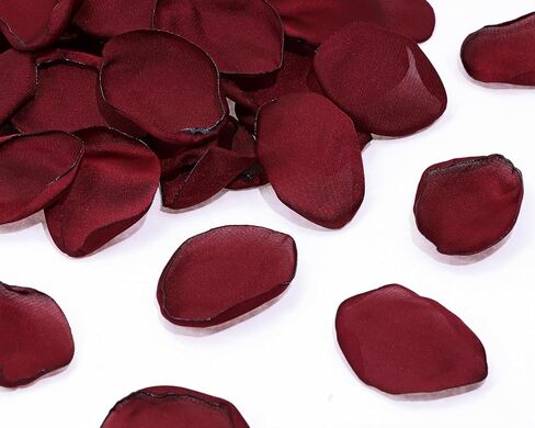 Penta Angel Silk Rose Petals 100Pcs Satin Flower Petals for Wedding Flower Girl Basket Table Centerpieces Scatter Confetti Bridal Shower Party Decoration (Burgundy) in Kuwait