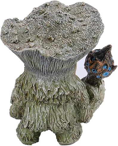 Forest Wizard Troll Figurine - 5.4" Resin Garden Gnome Statue with Staff, Tree Spirit Decor for Indoor Outdoor, Fantasy Shelf Decoration, Handmade Mythical Creature Sculpture for Home & Office in Saudi Arabia