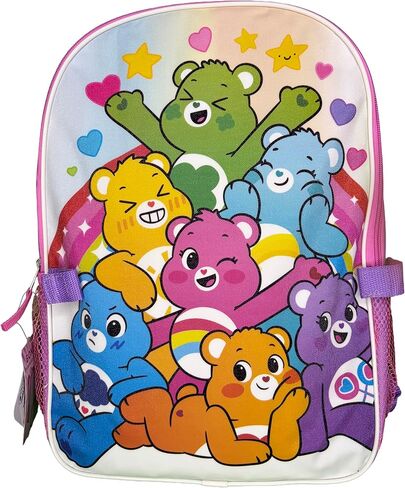 Fast Forward Kids Backpack & Lunch Bag Set – Care Bears 5 16" Lightweight School Bookbag with Insulated Lunch Bag – Perfect for Preschool & Elementary Girls in Saudi Arabia