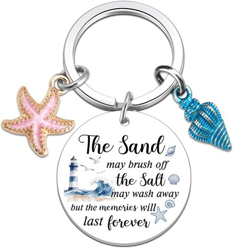 Beach Gifts for Women Friends Beach Keychain Themed Gifts Coastal Beachy Stuff for Teen Girls Summer Seashell Keychain Accessories for Beachy Lovers in Kuwait