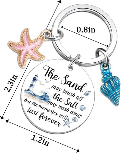 Beach Gifts for Women Friends Beach Keychain Themed Gifts Coastal Beachy Stuff for Teen Girls Summer Seashell Keychain Accessories for Beachy Lovers in Kuwait