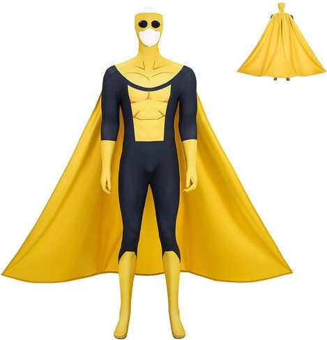 Men's Invincible Cosplay Costume, Mark Grayson Man Nolan Grayson Atom Cosplay Jumpsuit for Halloween Party in Saudi Arabia