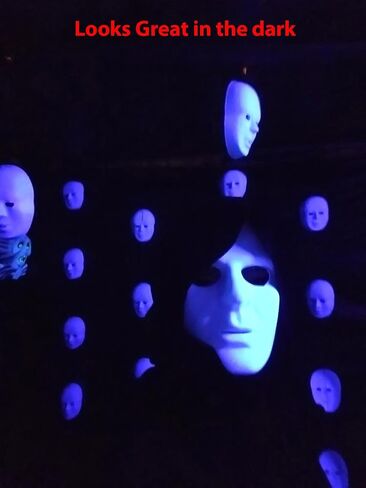 Set of 2 - White Face Masks - 1 Male and 1 Female - Halloween Mardi Gras Etc. Costume Accessory in Kuwait