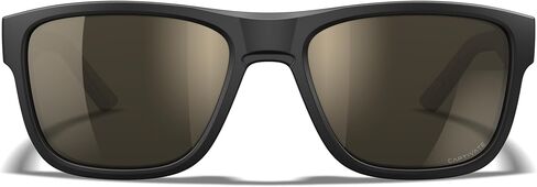 نظارات شمسية Wiley X Ovation Captivate، نظارات أمان للرجال والنساء، حماية للعين من الأشعة فوق البنفسجية للرماية وصيد الأسماك وركوب الدراجات والرياضات الشديدة، إطارات سوداء وتان، عدسات ملونة مرآة من التنجستن in Kuwait