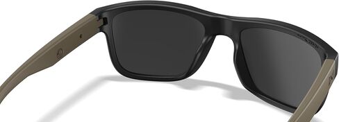نظارات شمسية Wiley X Ovation Captivate، نظارات أمان للرجال والنساء، حماية للعين من الأشعة فوق البنفسجية للرماية وصيد الأسماك وركوب الدراجات والرياضات الشديدة، إطارات سوداء وتان، عدسات ملونة مرآة من التنجستن in Kuwait