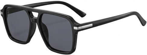 نظارات شمسية كلاسيكية كلاسيكية طراز Aviator للنساء والرجال مربعة وجسر مزدوج للحماية من الأشعة فوق البنفسجية، ظلال كلاسيكية من التسعينيات in Kuwait