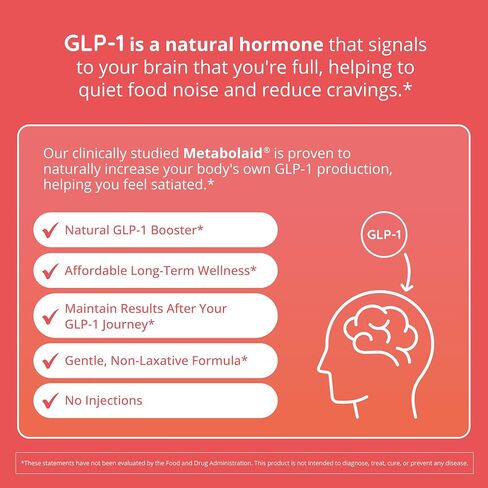 Happy Healthy Hippie GLP-1 Supplement (Metabolaid™ + Chromium) + Appetite Suppressant for Women | Metabolism Booster (AMPK) for Weight | Belly Fat Burner | Hunger & Cravings Control - 30 Vegan Caps in Saudi Arabia