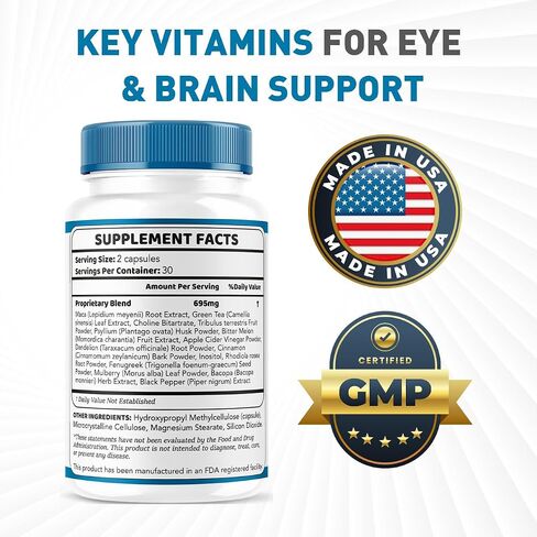 (3 Pack) Retina Clear Pro Capsules - Official Retina Clear Pro Advanced Eye Health Support Pills, Natural RetinaClear Supplement Vitamins Overall Wellness & Support Reviews, 180 Capsules for 3 Months in Saudi Arabia