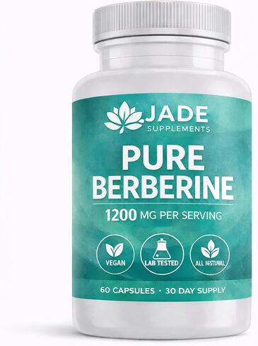 Jade Supplements Pure Berberine, 60 Vegetarian Capsules - Gluten Free & Non-GMO in Kuwait