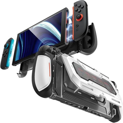 Mumba Titan Series Case for Nintendo Switch 2, [Built-in Kickstand] [7 Card Slots] [Dockable] [Military-Grade Protection][Quick-Release Joy-Con] Protective Cover Accessories for Switch 2 Grip(Black) in Saudi Arabia