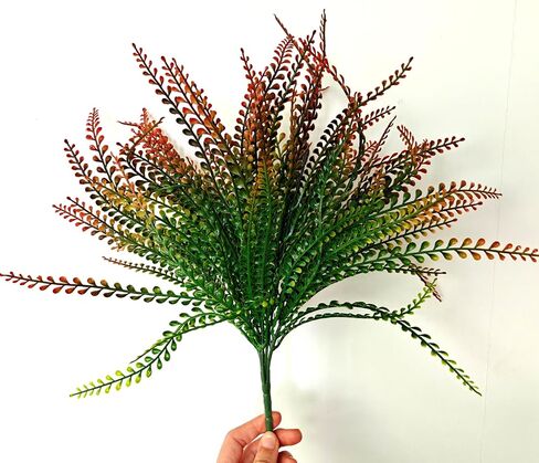 12Pcs Artificial Bead Grass Plants, Beaded Grass Wreath Fillers Stems DIY Crafts Greenery for Wreaths Floral Arrangements Home Door Garden Xmas Harvest Decor, Grapevine Not Included, Frost in Saudi Arabia