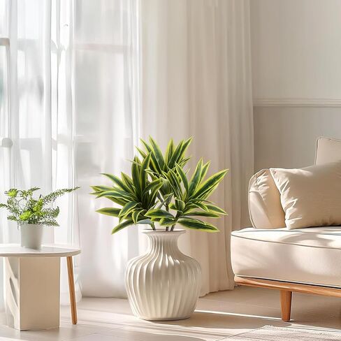 3PCS Dracaena Artificial Plant,25" Realistic Fake Greenery Plants with Branches,Faux Agave Plant Stems for Vases for Decoration,UV Resistant Artificial Greenery Plant Decor for Indoor Outdoor in Saudi Arabia