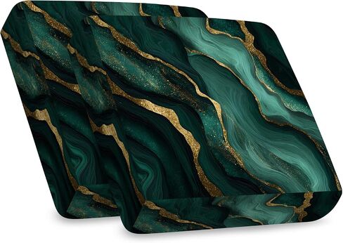 2pcs Green Marble Couch Cushion Covers Luxury Sofa Cushion Covers Replacement Stretch Washable Seat Cushion Covers in Saudi Arabia