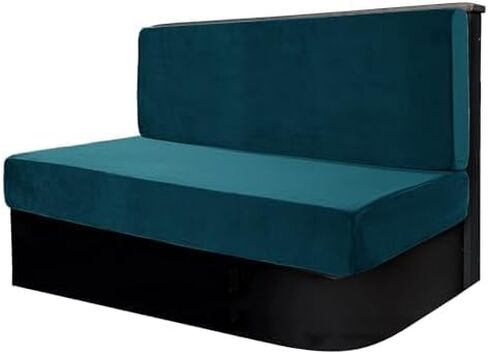 RV Dinette Cushion Covers Velvet Stretch Camper Seat Cushion Slipcovers Washable Loveseat Sofa Cover Furniture Protector for RV Car Bench (Dark Green) in Saudi Arabia