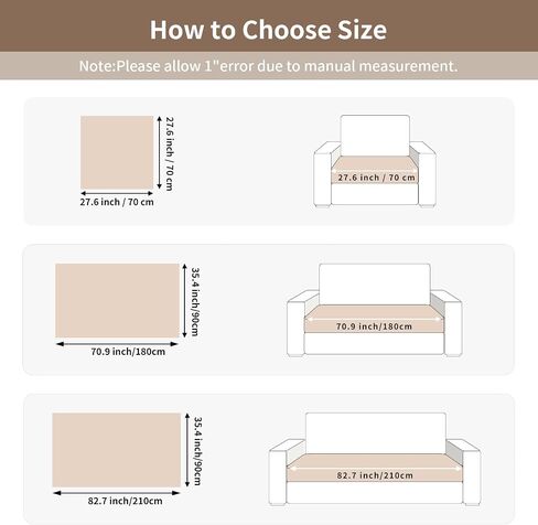 Couch Cover for Sofa, Diamond-Shaped Sofa Covers for Pets Washable, Funny Fuzzy Couch Arm Covers Protector, Non Slip Furniture Slipcovers for sectional Cover(1PC, Beige White, 28"×28") in Saudi Arabia