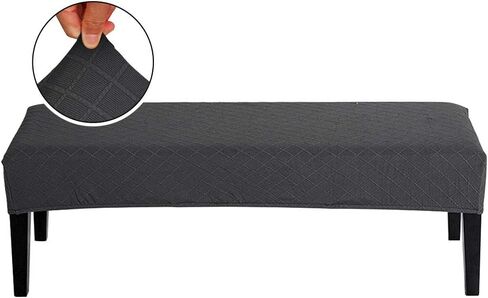 Balana Jacquard Dining Room Bench Covers, Stretch Spandex Upholstered Slipcover, Anti-Dust Removable Washable Seat Protector for Living Room, Kitchen in Saudi Arabia