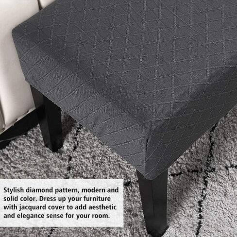 Balana Jacquard Dining Room Bench Covers, Stretch Spandex Upholstered Slipcover, Anti-Dust Removable Washable Seat Protector for Living Room, Kitchen in Saudi Arabia