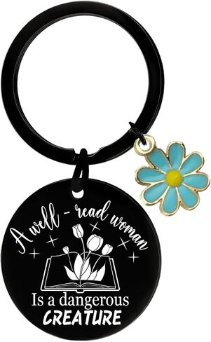 Book Lovers Keyring for Women Gift for Bookworm Librarians Reader Bookish Gift for Friend Christmas Birthday Gift for Book Lovers in Saudi Arabia