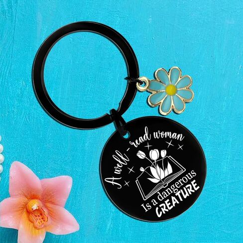 Book Lovers Keyring for Women Gift for Bookworm Librarians Reader Bookish Gift for Friend Christmas Birthday Gift for Book Lovers in Saudi Arabia