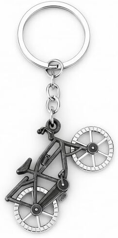 Vintage Bicycle Keychain - Cycling Travel Keychains Bag Charms for Woman Bicycles Accessory with Antique Silver Finish and Industrial Style ,Cool Key Chains Gifts for Cycling Enthusiasts and Men in Saudi Arabia
