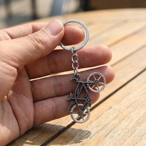 Vintage Bicycle Keychain - Cycling Travel Keychains Bag Charms for Woman Bicycles Accessory with Antique Silver Finish and Industrial Style ,Cool Key Chains Gifts for Cycling Enthusiasts and Men in Saudi Arabia