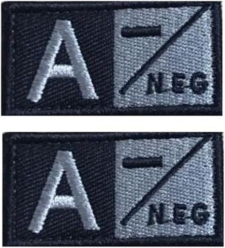 Tactical Blood Type Patches, Military Embroidered Badges（ A+/A-/B+/B-/O+/O-/AB+） (A+) in Kuwait