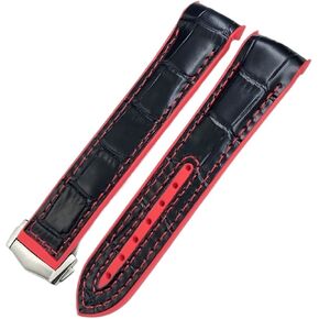 22mm 21mm 20mm New Nylon Fabric Cowhide Composite Rubber Watchband Fit for Omega Seamaster 300 Planet Ocean 600 Watch Strap in Saudi Arabia