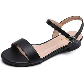 WUIWUIYU Women's Girls' Low Heel Sandals Open Toe Ankle Strap Block Stacked Heeled Summer Dress Shoes in Saudi Arabia