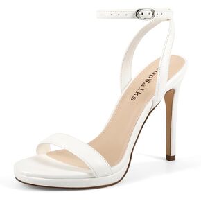 Platform Heels for Women Stiletto High Heel Platform Sandals Womens Open Toe Ankle Strap Wedding Party Elegant Shoes in Saudi Arabia