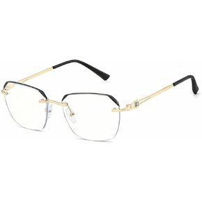 Reading Glasses for Men, Frameless Blue Light Filtering Metal Readers Anti Uv/Eye Strain/Glare in Saudi Arabia