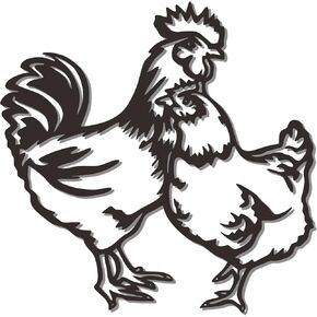 Slickss Rooster Kitchen Decor Metal Chicken Wall Art – Chicken Coop Decor Black Farm House Wall Decor for Home, Chicken Decorations for Home, 11x11 Inches Rustproof Outdoor Indoor – Unique Gift in Saudi Arabia