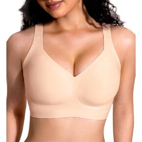 Jelly Full Coverage Bras for Women No Underwire Push Up Seamless Bralette with Adjustable Straps Plus Size Everyday Bras in Kuwait