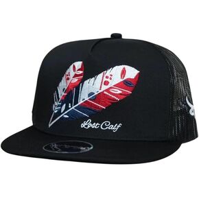 LOST CALF Texas Tribe Trucker Hat – Black Mesh Back Snapback Cap, Unisex Adjustable Patch Hat, Western Style Breathable Baseball Cap in Saudi Arabia