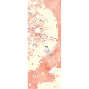 HAMAMONYO Picture Tenugui 'Sakura & Java Sparrow' in Saudi Arabia