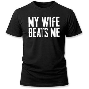 My Girlfriend Beats Me Funny Unisex T-Shirt Relationship Sarcastic Humor Shirt Unisex Crew Neck Short Sleeve Tees in Saudi Arabia