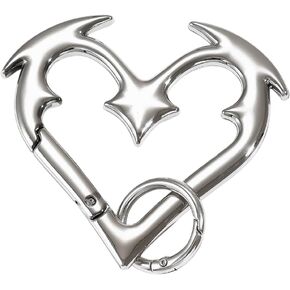 Gothic Heart Carabiner Keychain Cute Y2K Goth Fashion Belt Buckle Clip Large Star Heavy Duty Carabiners in Saudi Arabia