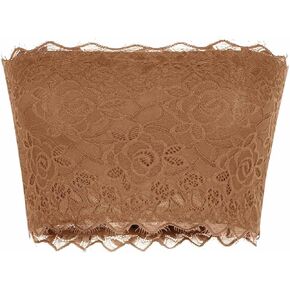 Womens Sexy Lace Bandeau Bra Strapless Tube Top Padded Bralette Push Up Wireless Lingerie Under Clothes Going Out Top in Saudi Arabia