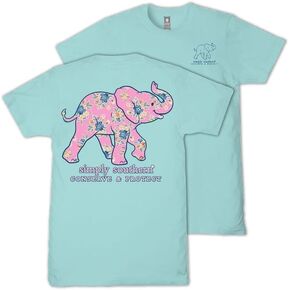 Simply Southern Track Elephant - Floral - Adult T-Shirt in Saudi Arabia