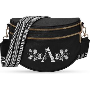 Viverte Personalized Gifts for Women Initial Bum Bags Pu Leather Crossbody Bags Letters Purses for Mom in Saudi Arabia