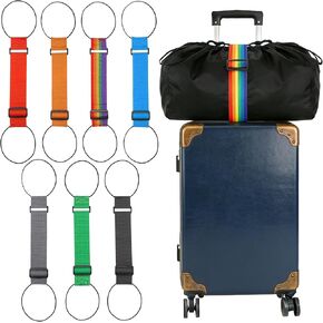 7-Pack Multi-Purpose Luggage Straps Elastic Fastening Bands for Suitcases Adjustable Connector Belts for Travel Organization and Bag Security Luggage Accessories in Saudi Arabia