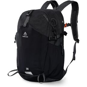 Haimont 30L Lightweight Hiking Daypack with Rain Cover, Orange | Hydration Sleeve, Trekking Pole Holder, Front Stash Pocket, Breathable Back Panel, Whistle Buckle in Saudi Arabia