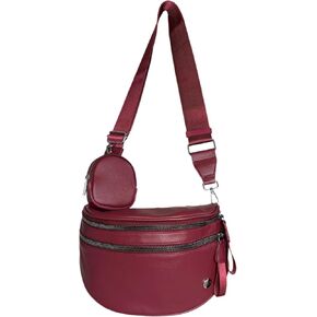 Iris June Best Version Faux Leather Bag (#8063) Detachable Strap Hip Bag with Coin Purse - By Iris & Rainbow in Saudi Arabia