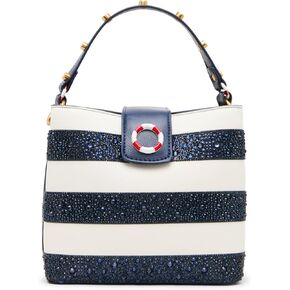 Betsey Johnson Ahoy Gorgeous Rhinestone Stripe Bucket Bag in Kuwait