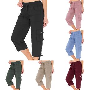 Cargo Capris for Women Loose Fit Casual Capri Shorts Dressy Lightweight Ladies Baggy Cargo Pants for Hiking in Saudi Arabia