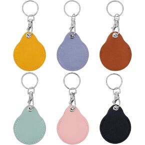 6 Pcs Leather Proximity ID Card Keychain Protector RFID Key Fob Holder Keychain Key Holder Case Cover with Keys Carabiner Clip General Keys Fob for RFID Keyfob Token Tag Keyes ID Cards Access Control in Saudi Arabia