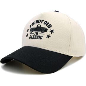 I'm Not Old I'm Classic Baseball Cap,Two-Tone Adjustable Dad Hat,Funny Birthday Retirement Gift for Dad, Grandpa in Saudi Arabia